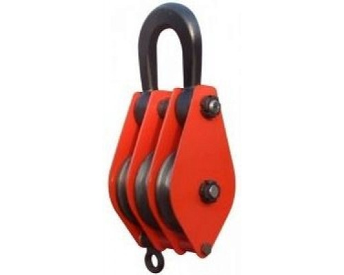 Блок монтажный трехрольный с ушком HQLK 3-50 К3 50т