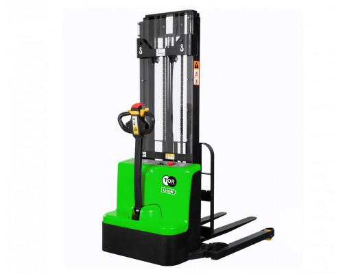 Штабелер самоходный 1,5 т 3,0 м TOR WSS15H-3000SC PRO Li-ion 24/60 В/Ач раздвижные вилы, опоры